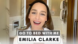 Emilia Clarkes Nighttime Skincare Routine  Go To Bed With Me  Harpers BAZAAR [upl. by Dannie]