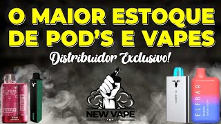 O MAIOR ESTOQUE de Pod e Vape  O MELHOR LOCAL PARA ATACADO E VAREJO🔥NEW VAPE EMPORIUM 🔥100 SEGURO [upl. by Anavlis]