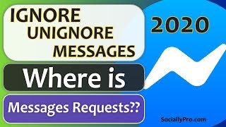 How to Get Back Ignored messages In Facebook Messenger AppTutorial [upl. by Elad409]