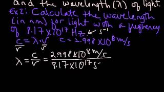 Converting Frequency of light to wavelength in nm [upl. by Akira]