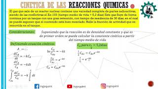 Cinética de las REACCIONES QUIMICAS  Reactor CSTR 🥼😎 [upl. by Porty]