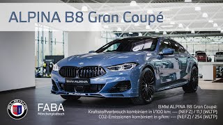 ALPINA B8 Gran Coupé  Barcelona Blau [upl. by Ebbarta]