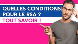 Quelles conditions pour le RSA  Tout savoir pour y être éligible [upl. by Enneicul]