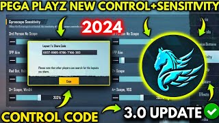 2023 Pega Playz New 30 Sensitivity Code Pega Playz Control Code  PUBGMBGMI [upl. by Sedruol]