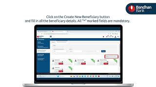 Add Beneficiary  Corporate Internet Banking  Bandhan Bank [upl. by Senior443]