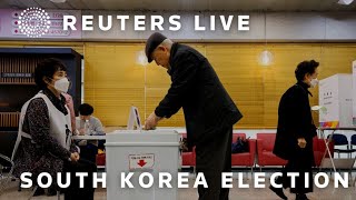 LIVE South Korean officials begin counting ballots after polls close [upl. by Audras614]