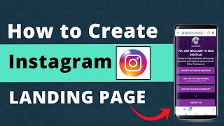 How to create instagram landing page [upl. by Annert715]