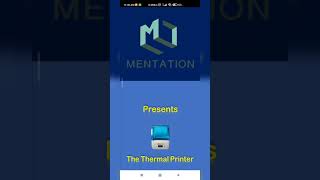 how can I printout bill or photo in Mentation Tharmal printer tutorial mentation tutorials [upl. by Guzel]