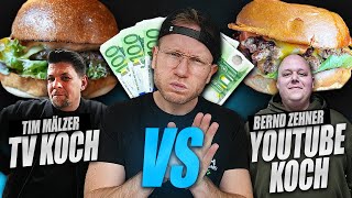 WER MACHT DEN BESTEN BURGER  TIM MÄLZER PERSÖNLICH VS BerndZehner [upl. by Ytineres]