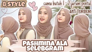 TUTORIAL HIJAB PASHMINA SIMPLE ALA SELEBGRAM KEKINIAN  Pashmina untuk seharihari dan acara formal [upl. by Zusman445]