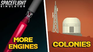 ENGINE Mods and COLONIES  Spaceflight Simulator Mod Review [upl. by Airotciv269]