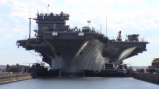 USS Enterprise enters dry dock [upl. by Llerej312]