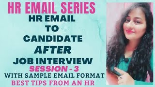 HR Email  HR Email to candidate after Job Interview hr email jobinterview readytogetupdate [upl. by Llerrot]