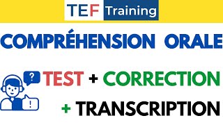 TEF Compréhension Orale [upl. by Allerym]