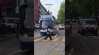 VBZ Cobra Tram und Polizei beim Helvetiaplatz Zürich  1 Mai Zürich [upl. by Yerffe]