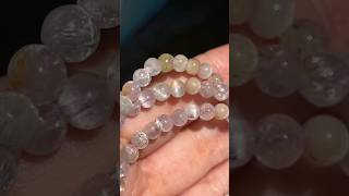 Kunzite Hiddenite Triphane Necklace 📿 crystals collector gemstone shortsfeed kunzite beads [upl. by Alrrats]