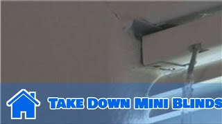 Window Blinds  How to Take Down Mini Blinds [upl. by Blanka]