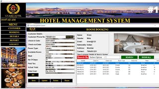 16  How to create hotel management system project in python  Tkinter GUI [upl. by Natlus]