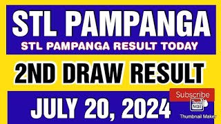 STL PAMPANGA RESULT TODAY 2ND DRAW JULY 20 2024 4PM [upl. by Elpmid]