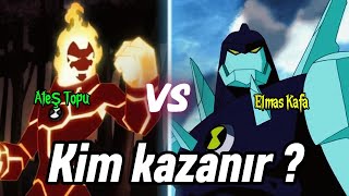 Ben 10 Elmas Kafa VS Ateş Topu Kim Kazanır [upl. by Jeralee488]