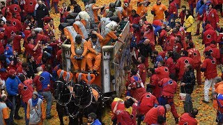 Thousands attend annual Battle of the Oranges in Italy [upl. by Buckley]