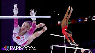 16 year old takes bars World Title over Kaylia Nemour Shilese Jones and Simone Biles  NBC Sports [upl. by Nickelsen]