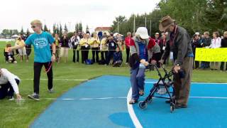 Florence Storch 101 makes silver medal javelin throw RAW VIDEO [upl. by Iral876]