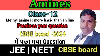 Methyl amine is more basic than aniline  Amines Pyq 2024  ncert solution [upl. by Mavra]