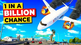 In GTA 5 Falling Satellite CRASHES into Airplane [upl. by Benilda]