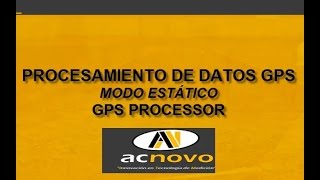 Postproceso de datos Estaticos GPS  RINEX  STH [upl. by Anairol338]