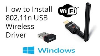 How To Install 80211n USB Wireless Driver [upl. by Killarney]