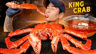 ASMR MUKBANG KING CRAB  SEAFOOD BOIL SAUCE  COOKING amp EATING SOUNDS  Zach Choi ASMR [upl. by Zaller]