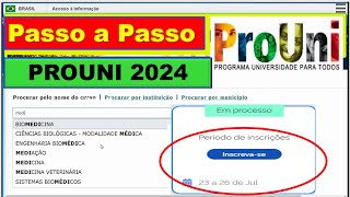 Prouni  Como se Inscrever no Prouni 2024  Passo a Passo Como usar a Nota do ENEM Prouni Inscrição [upl. by Ardussi98]