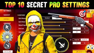 10 Secret Pro Settings 100 Working 😱  Auto Headshot Setting in Free Fire  Best Sensitivity [upl. by Caspar]