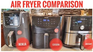 AIR FRYER Comparision NINJA COSORI amp INSTANT POT Which Air Fryer is the Best [upl. by Suivatal]