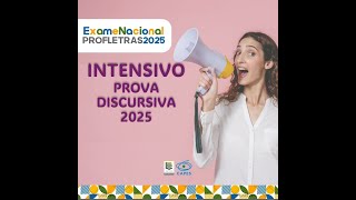 INTENSIVO  PROVA DISCURSIVA  PROFLETRAS 2025 [upl. by Aimahc324]