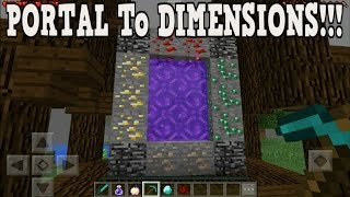 Minecraft Pe  Portal To DIMENSIONS  Mcpe DIMENSION Portal [upl. by Bail]