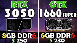 RTX 3050 VS GTX 1660 SUPER  I9 12900K  TEST IN 10 GAMES [upl. by Selig]