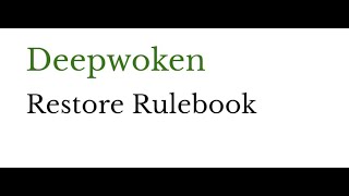 Deepwoken restore rulebook was fine  Deepwoken [upl. by Erdied]