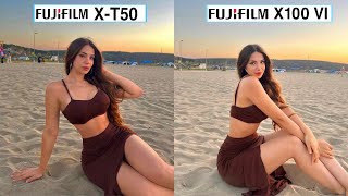 Fujifilm XT50 Vs Fujifilm X100 VI Camera Test Comparison [upl. by Theis]