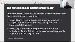 LO 723 3 Institutional theory [upl. by Fielding]