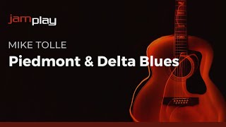 🎸 Mike Tolles Piedmont amp Delta Blues  Guitar Lessons  JamPlay  TrueFireTV [upl. by Adnilav]