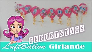 🌷GeburtstagsGirlande 🌸 basteln LuftBallon GeburtstagsKarte basteln PaperArt [upl. by Caldeira]