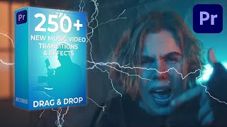 250 FREE MUSIC VIDEO Transitions amp Effects Preset Pack  Adobe Premiere Pro CC 2022 [upl. by Adabelle]