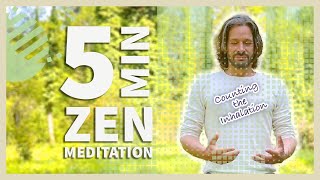 5Min Zen Breath Counting Meditation  Inhale [upl. by Dermott8]