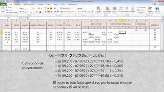 Cálculo de ajuste de coordenadas y áreas [upl. by Cruce]