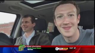 In surprise visit Facebook founder Mark Zuckerberg tours South Bend with Mayor Pete [upl. by Ruenhcs]