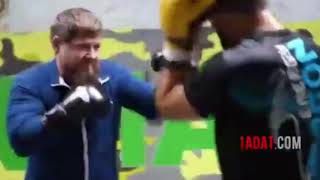 Khamzat Chimaev sparring Ramzan Kadyrov [upl. by Ardnasac]