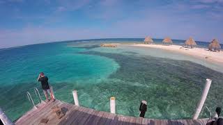 rendezvous caye Belize arial view [upl. by Lorrad]