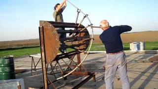 Starting the spiral stair handrail bend [upl. by Sorensen]